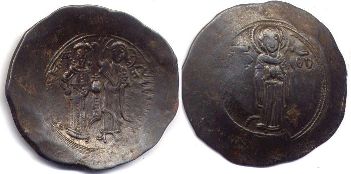 монета Византия Андроник I аспрон трахи