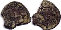 монета Византия Констант 1/2 фоллиса