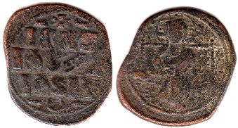 монета ВизантияКонстантин IX фоллис