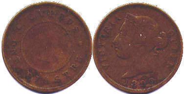 монета Кипр 1 пиастр 1890