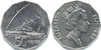 монета Фиджи 50 центов 1995