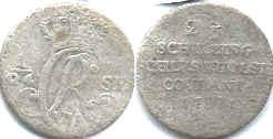 монета Шлезвиг-Голштейн 2,5 шиллинга 1787