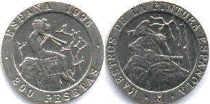 монета Испания 200 песет 1996
