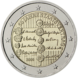 coin 2 euro 2005 at