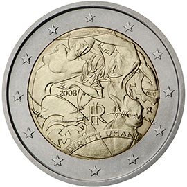 coin 2 euro 2008 Italy