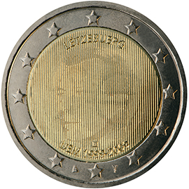 coin 2 euro Luxembourg Face
