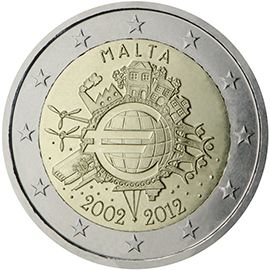 coin 2 euro Malta
