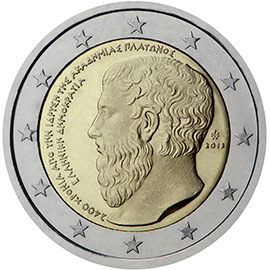 coin 2 euro 2013 Greece_Plato