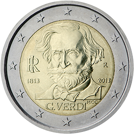 coin 2 euro 2013 Italy_Verdi