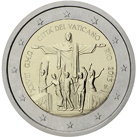 coin 2 euro 2013 Vatican_Rio