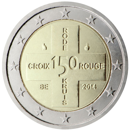 coin 2 euro 2014 Belgium_Cross
