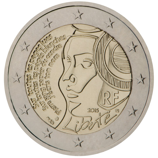 coin 2 euro 2015 France_Liberte
