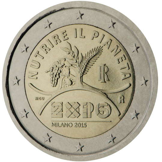 coin 2 euro 2015 Italy_expo