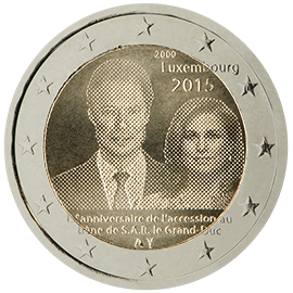 coin 2 euro 2015 Luxembourg_15_anniversary