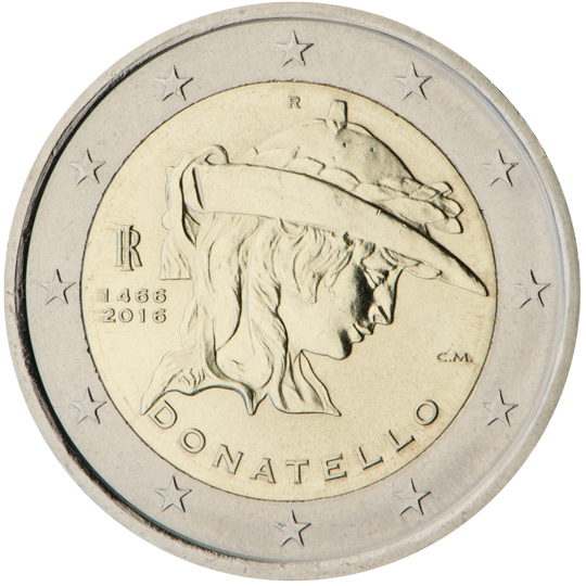 coin 2 euro 2016 italy_donatello_270