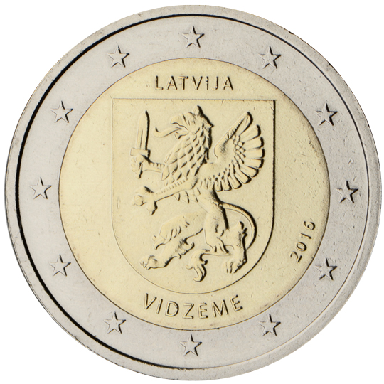 coin 2 euro 2016 latvia_vidzeme