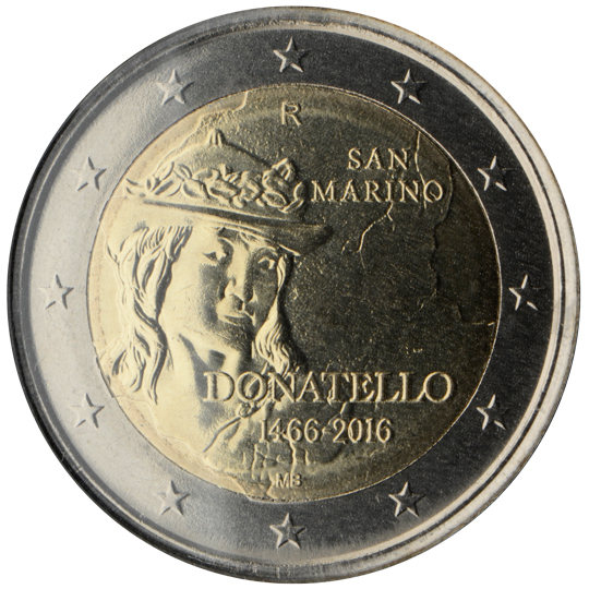 coin 2 euro 2016 san_marino_donatello