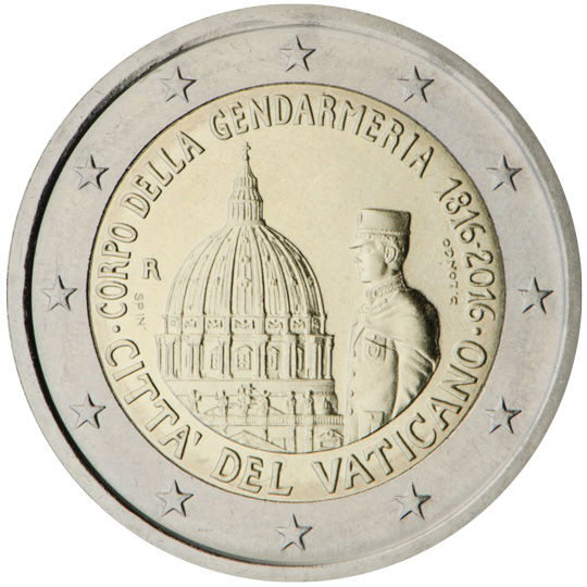 coin 2 euro 2016 vatican_guard