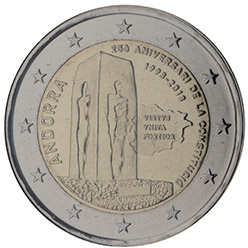 coin 2 euro 2018 andorra-25const