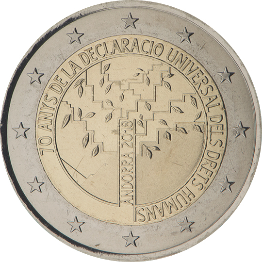 coin 2 euro 2018 andorra_70yrs_declhumrights