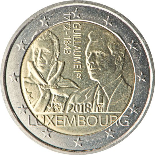 coin 2 euro 2018 luxembourg_175thanniv_duke