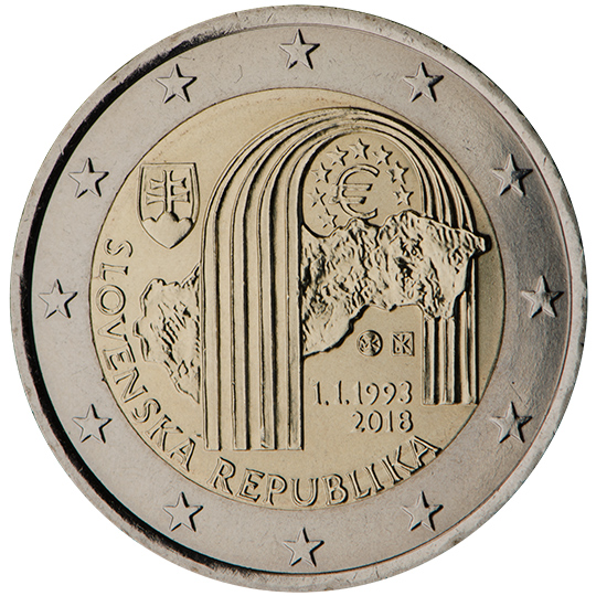 coin 2 euro 2018 slovakia_anniversary