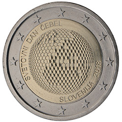 coin 2 euro 2018 slovenia_bee