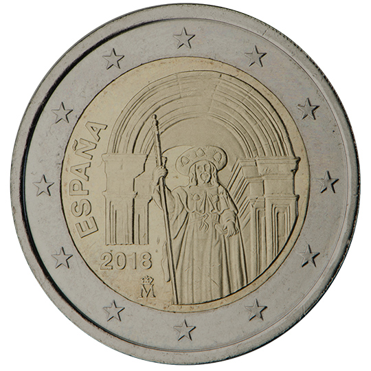 coin 2 euro 2018 spain_santiago