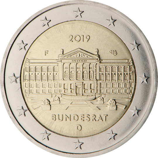 coin 2 euro 2019 de_70anniv_Bundesrat