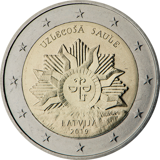 coin 2 euro 2019 lv_rising_sun