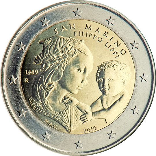 coin 2 euro 2019 sm_550anniv_deathLippi