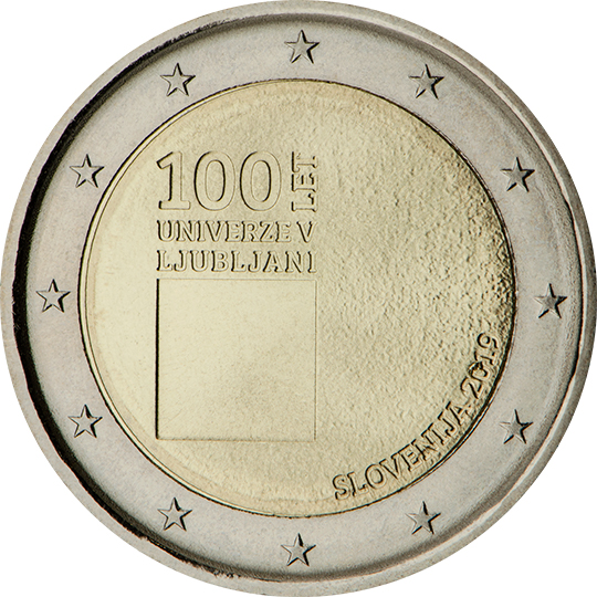 coin 2 euro 2019 sv_100anni_university_ljublja