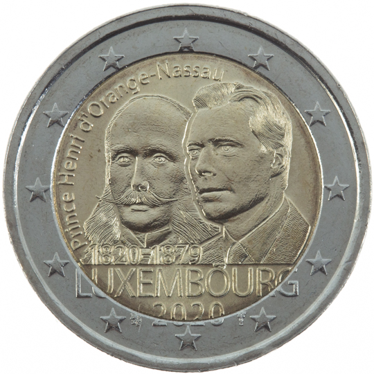coin 2 euro 2020 lu_200annivbirthPrHenri