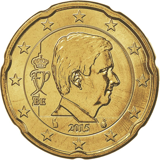 монета 20 евро центов Belgium