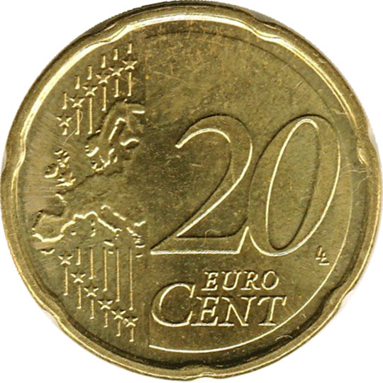 монета 20 евро центов after 2006