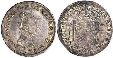 монета Наварра. Жанна II д’ Альбре