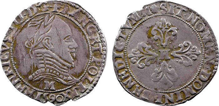 монета Лига. 1/2 франка 1590
