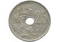25 сантимов монета