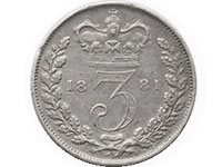 3 пенса монета