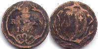 монета Швиц 1 раппен 1845