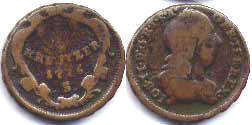 монета Австрия 1/2 крейцера 1776