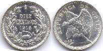 монета Чили 10 сентаво 1916