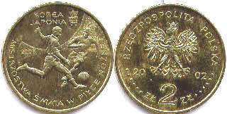 монета Польша 2 злотых 2002