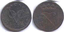 монета Утрехт 1/2 дуита 1755