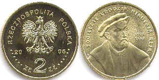 монета Польша 2 злотых 2005