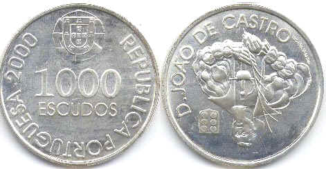 монета Португалия 1000 эскудо 2000