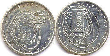 монета Португалия 500 эскудо 2001