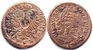 монета Австрия 1 крейцер 1706 