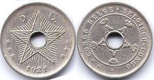монета Бельгийское Конго 5 сантимов 191