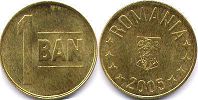 монета Румыния 1 бань 2005